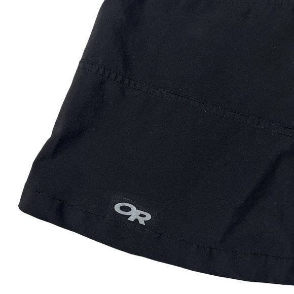 Ourdoor Research 4 Black A-Line Mid Rise Drawstring Zip Pocket Athletic Skort - Picture 3 of 10